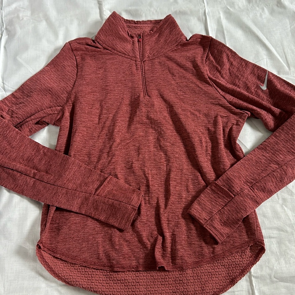 Nike quarter zip, size small, color pink